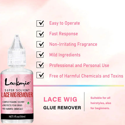 Wig Glue Waterproof Adhesive Bonding Lace Toupee Front Closure and Glue Remover Travel Size Wigs Extension Products for Beginner