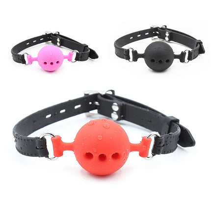 S M L Silicone Open Mouth Gag Ball BDSM Bondage Restraints Breathable Balls Harness Strap Sex Toy for Couples Erotic Accessories