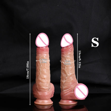 Strap On Realistic Dildos for Women Lesbian Realistic Skin Sliding Foreskin Testicles Dildo For Anal Big Dick Sex Toys Penis 18