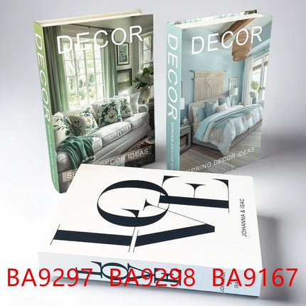 3Pcs/Set Luxury Fake Book Storage Box Fashion Decorative Books Design Coffee Table Bedroom Shelf Islam Home Decor New York Paris