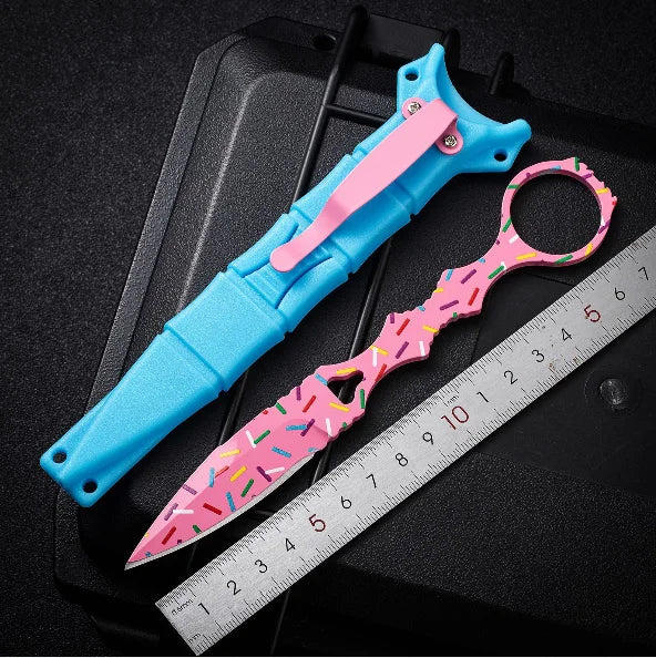 2026 New BM176 Butterfly Small Fixed Blade Knife, Claw Knife, Claw Blade, Outdoor Camping Portable Donut Small Fixed Blade Knife