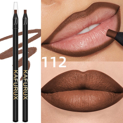 1PC Waterproof Matte Lip Liner Contours Lips in Shades Lipstick Long Lasting Non-stick Cup Hydrating Lip Makeup 12 Colors Gifts
