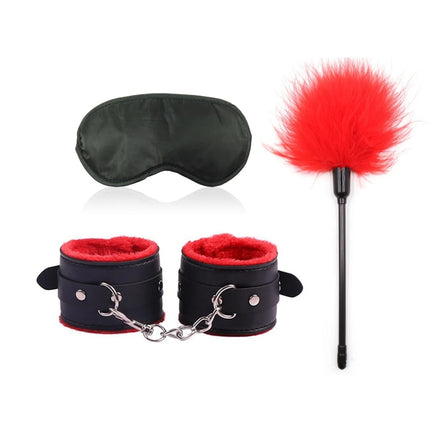 Sexy Leather Sexual Couples Bdsm Kit Plush Handcuffs Sex Bondage for Women Exotic Accessories Sex Blindfold Games Sex Toys 18