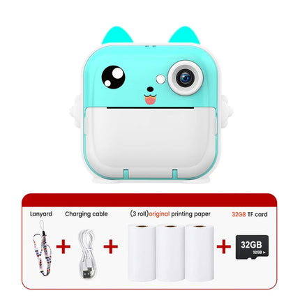 Children Instant Print Camera Kids Video Photography Digital Photo Camera Toy Mini Thermal Printer for Boy Girls Birthday Gift