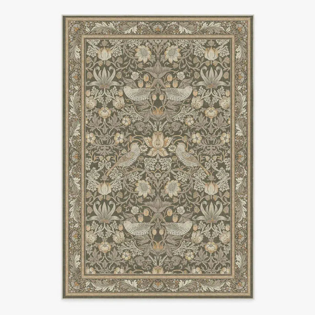 Carpet for Living Room Machine Washable Non-slip Floor Mat Home Decoration Vintage Floral Rug Soft Comfortable Ковер В Гостиную