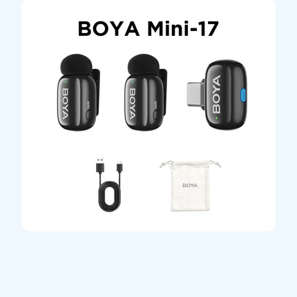 Boya mini Wireless Lavalier Microphone for iPhone Android Smartphone PC Computer , Vlogging TikTok YouTube Content Creators