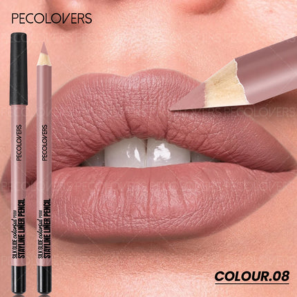 Matte Lip Liner Pencil - Slim Design,Single Velvet Matte Lip Liner