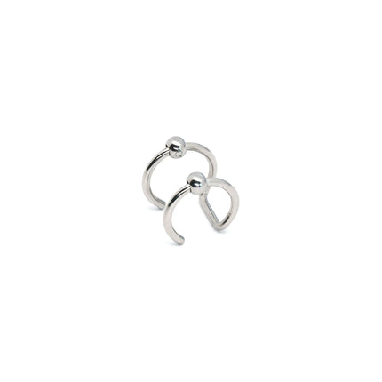 Fashion Stainless Steel Fake Piercing U-shaped Double Layer Ear Clips Lip Clip for Women Charms Ear Bone Nail Ear Cuff Jewelry