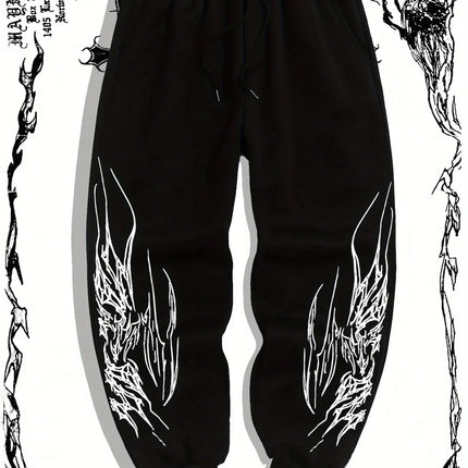 Latest Gothic Print Casual Jogging Sports Pants Multifunctional Couple Pants Fashionable Hip-Hop Pants Comfortable Sports Pants