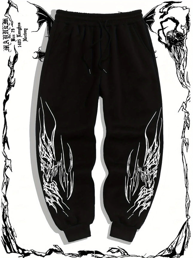 Latest Gothic Print Casual Jogging Sports Pants Multifunctional Couple Pants Fashionable Hip-Hop Pants Comfortable Sports Pants