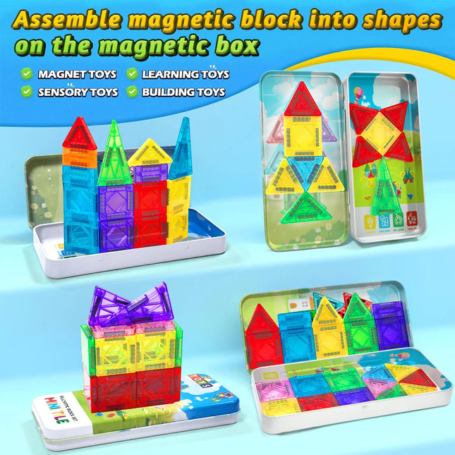 Montessori Educational Toys Magnetic Building Blocks Children DIY Model Construction Sets Magnetic Tiles for kids gifts