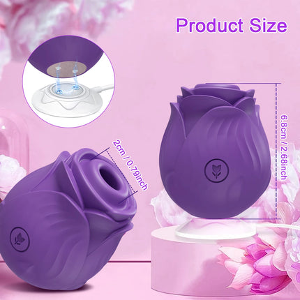 Clit Sucker Rose-Vibrator for Women Suction Cup Vacuum Nipple Clitoris Stimulator Female Sex Toy Masturbation Adult Supplies