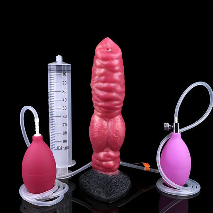 LEZEE Inflatable Dildo Soft Silicone Dog Dildos Squirting Penis Soft Buttplug Penetration Anal Plug Sex Toys For Women