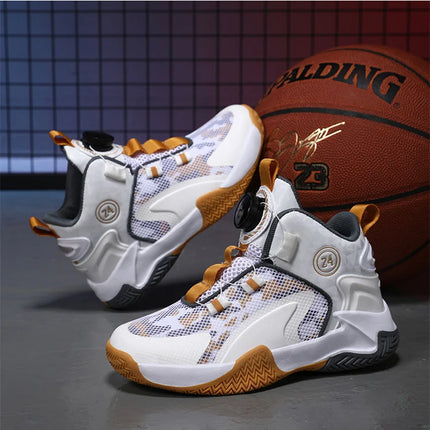 Kids Basketball Shoes Boys Sneakers Non-slip Child Trainer Basket Shoes Outdoor Children Sport Shoes