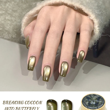 12g Reflective Magnetic Cat Eye Gel Polsih 12 Colors Set Soak Off Varnish Semi Permanent Holographic Cat Eye Gel Nail Art