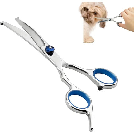 2026 Professional Pet Grooming Scissors with round Head Stainless Steel Dog Hair Shears Safe Precise Effortless Trimming
