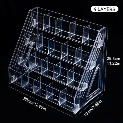 3/4/5/6/7 Layers Acrylic Nail Polish Display Rack Transparent Cosmetic Organizer Multi-layer Simple Mounting Rack Stand Holder