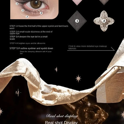 Little Angel Flower Knows Eyeshadow Palette Eye Glitter Make Up Palette Long Lasting 9 Color Eye Shadow For Girl And Women
