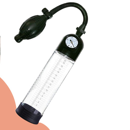 Penis Extender Enlarger Manual Vacuum Pump With Pressure Gauge  Cock Exercises Training Device Stronger Bigger Ejaculation 18+