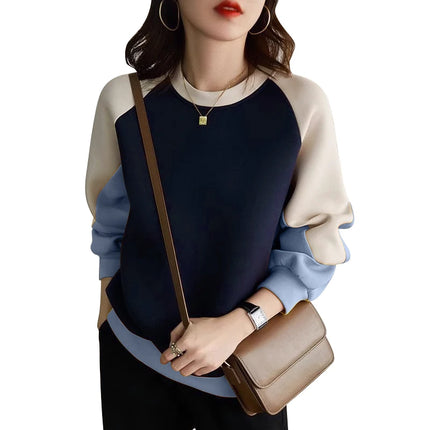 2024 ZANZEA Fashion Women Sweatshirt Autumn Patchwork Hoodies Tops Loose Pullover O Neck Long Sleeve Sweater Casual Streetwear