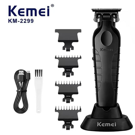 Kemei KM-2299 KM-T366 2 in 1 Professional Hair Clipper Set for Men Electric Oil Head Hair Trimmer Shear Carving Pusher Razor