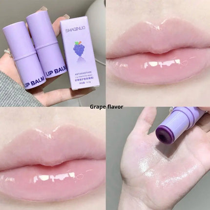 Grape Jasmine Flavors Moisturizing Hydrating Base Lip Balm Set Makeup Lip Care Daily Care Balm For Women and Men