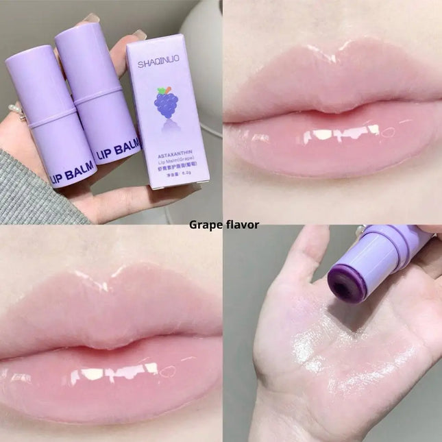 Grape Jasmine Flavors Moisturizing Hydrating Base Lip Balm Set Makeup Lip Care Daily Care Balm For Women and Men