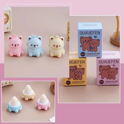 Cute Kids Lip Balm Moisturizing Anti Chapping Repair Formula For Dry Lips Gentle Non Irritating With Backpack Buckle Daily Care