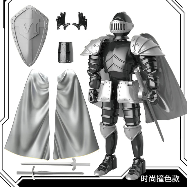 Knight Action Figures Paladin 13 Jointed Movable Shapeshift Robot 3D Printed Mannequin Character Assembl Toys Gift