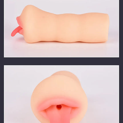 Oral Male Masturbator Masturbation Soft Stick Deep Throat Artificial Blowjob Realistic Vagina Sexy Pocket Pussy Sex Toys For Men