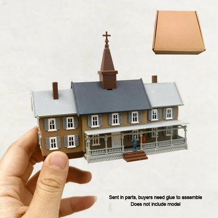 N Scale Model building kit Dwelling House 1:160 American Courtyard architecture Model Train Railway Layout DIY Material Diorama