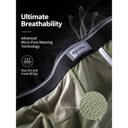 1/3PCS Smooth Cool Ice Silk Men's Panties Fashion Solid Knit Breathable Mesh Crotch Boxers Hombre High Elastic Men's Underwear