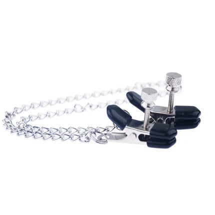 Stainless Steel Metal Chain Nipple Milk Clips Breast Clip Sex Slaves Nipple Clamps Sex Toys Butterfly Style For Couples