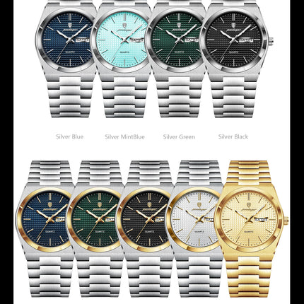POEDAGAR High Quality Luxury Watch For Men Waterproof Luminous Man Wristwatch Original Date Week Quartz Casual Men's Watches+Box