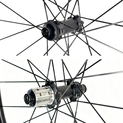 700C Road bike Carbon Wheelset 35mm Width 36T Center lock Ratchet tubless clincher carbon wheels Cyclocross gravel Bicycle