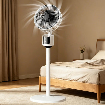 Floor Fan Quiet 3-Speed Standing Cooling Fan USB Home Air Circulation Adjustable Height for Bedroom Office Dorm Room