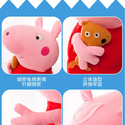 New Peppa Pig and George family cartoon plush toy dolls, blue and pink pig dolls, festival gifts, dolls, birthday gifts