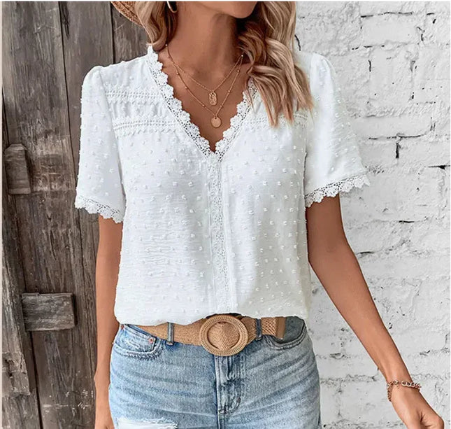 Solid Casual Loose Blouses For Women Fashion  Summer Vintage Women's Oversized Shirts And Blouses Elegant Youth Female Tops