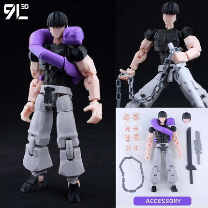 9L3D Invincible T13 Mark RedWhite Suit Dummy13 Anime Action Model Multi-Jointed Figure Superhero Toys Gift For Lover 14cm Height