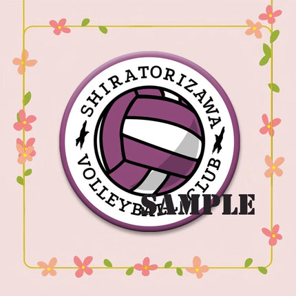 Round Snap-in Brooches Anime Haikyuu Lapel Pins Hinata Shoyo Tobio Kageyama Yu Nishinoya Cartoon Badge Backpack Accessories Gift