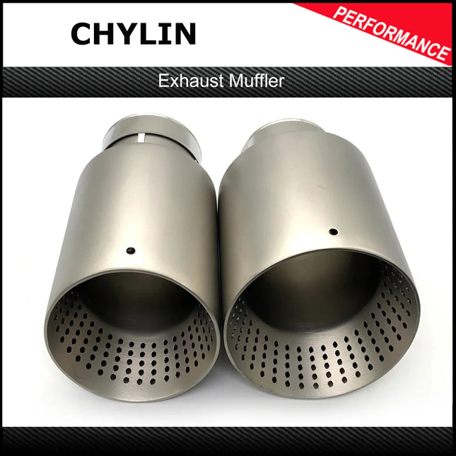 304 Matte Stainless Steel Car Universal Exhaust System Tip For BMW VW GTI MK7 Golf 7 Nozzle Single Muffler Pipe 1PCS