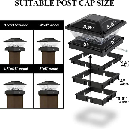 Outdoor Waterproof Villa Gate Fence Light Solar Light Outdoor Villa Column Lamp Fence Gate Pillar Head Led Lamp For House Garden