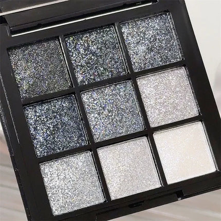 Punk Smoked Black Gray 9 Color Eyeshadow Makeup Palette Dark Color Pressed Glitter for Eyes Shadow Pigment Powder Cosmetics