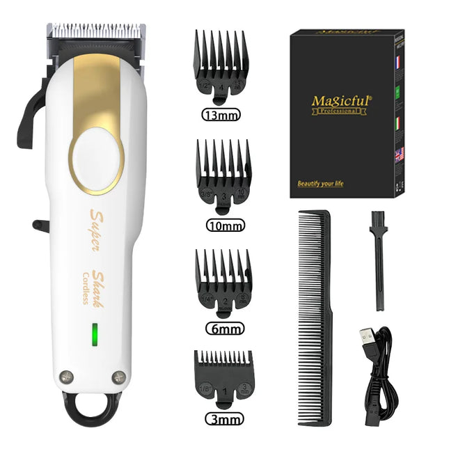 Professional Hair Clipper Powerful Lithium Battery USB Chargeable Trimmer LED Display Home Man Beard Shaver Hair Cutting Machine