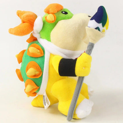 Super Mario Bowser Jr. Plush Toy, Soft Stuffed Game Character Doll with Scepter,  Birthday Christmas Gift Home Decor