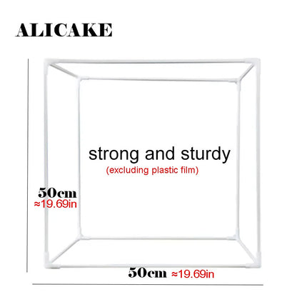 Baking & Handcraft Spray Anti-Fog Cover Stand Set: 50×50cm Dust/Splash/Mousse Covers, Chocolate Gun Anti-Fog Lid, Easy Install