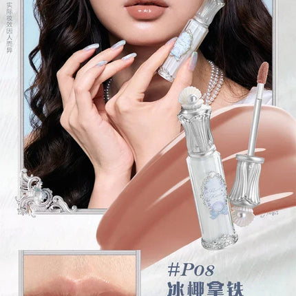 Flower Knows Shells Jewel Collection Makeup Lip Glaze Essence Honey Moisturizing Long-lasting Glossy Gloss Delicate Cosmetics
