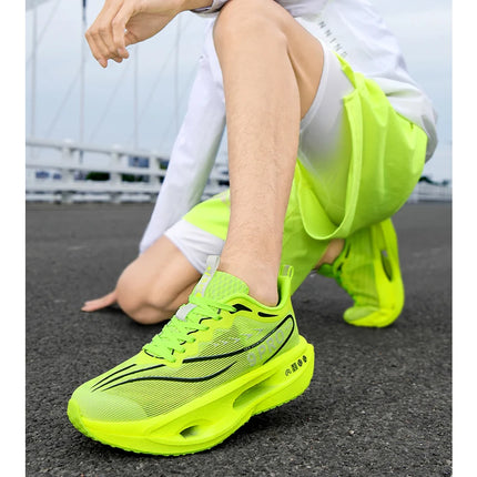 Running Shoes Carbon Board Speciality Marathon Men Sports Breathable Lightweight Women's Comfortable Athletic Nonskid Sneakers