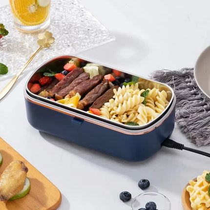 220V Electric Lunch Box 900ml Portable Rice Cooker Water Free Heating Bento Box Thermostatic Heating Food Warmer For Office