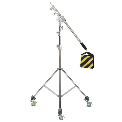 2/2.9M Tripod Super Stable Big Tripod Foldable Light Stand Lifting Frame Wheels Photography Softbox Photo Studio Stainless Steel